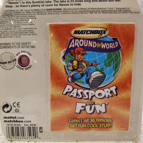 Matchbox Around the World Loch Ness Monster Boat Toys Die Cast Vintage - Picture 9 of 12